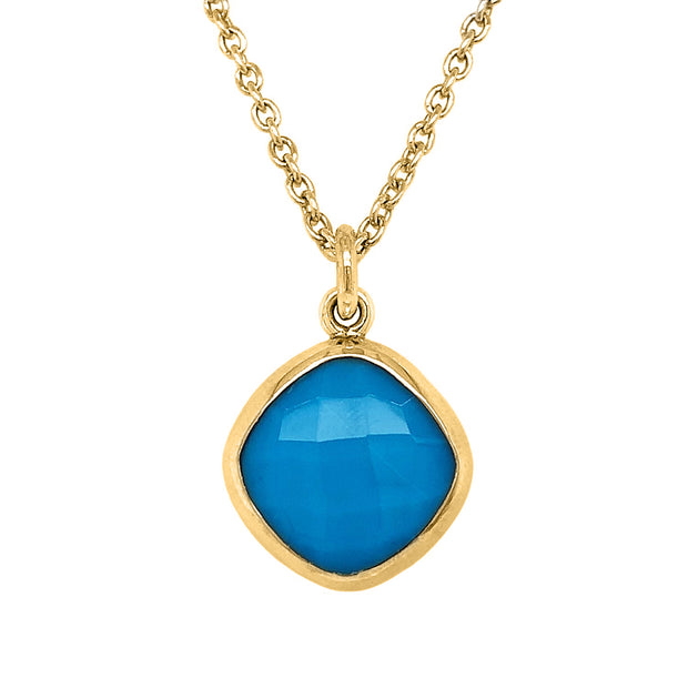 Gold Vermeil & Turquoise Necklace - "Candice"