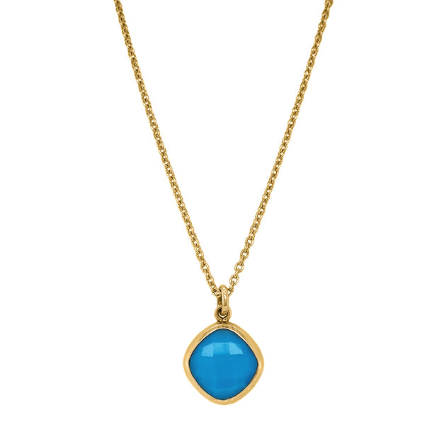 Gold Vermeil & Turquoise Necklace - "Candice"