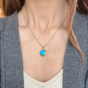 Gold Vermeil & Turquoise Necklace - "Candice"