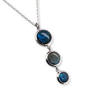 Labradorite Necklace - "Drops of Silver and Mystery"