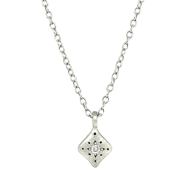 Diamond & Sterling Silver Necklace - "Night Charm"