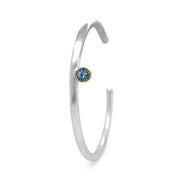 Montana Sapphire Silver & Gold Cuff Bracelet - "Bridger"