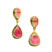 Watermelon Tourmaline Drop Earrings - "Taste of Summer"