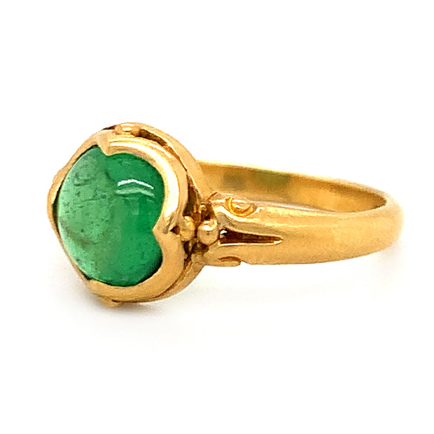 Yellow Gold & Tsavorite Garnet Ring - "Wicklow"