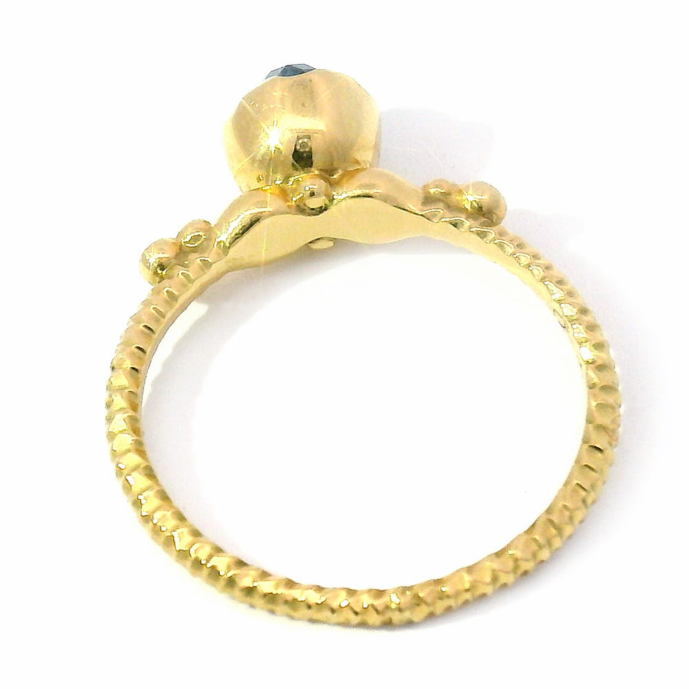 Montana Sapphire & Diamond Wishing Well Ring - "Endless Blue"