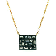 Inverted Diamond Square Necklace