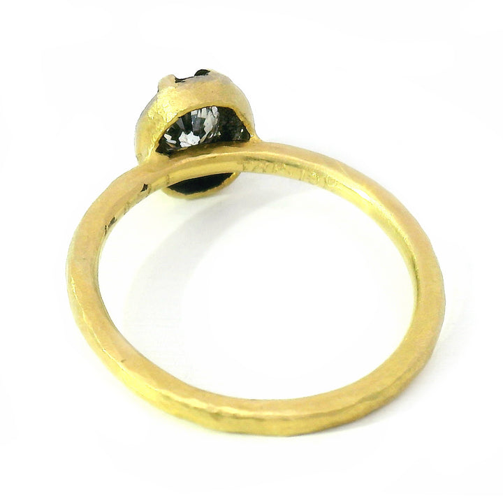 Gold Oval Solitaire Diamond Ring