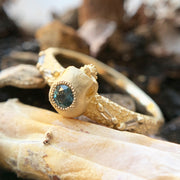 Montana Sapphire and Diamond Yellow Gold Ring - "Lost Treasure"