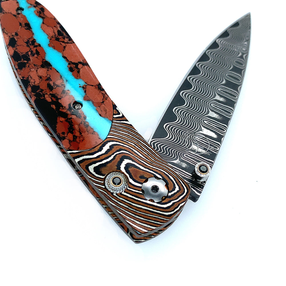 Damascus Steel Monarch Limited Edition Knife - "B05 Magma"