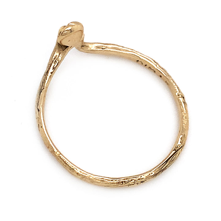 Yellow Gold Mushroom Ring - "Tiniest of Twins"