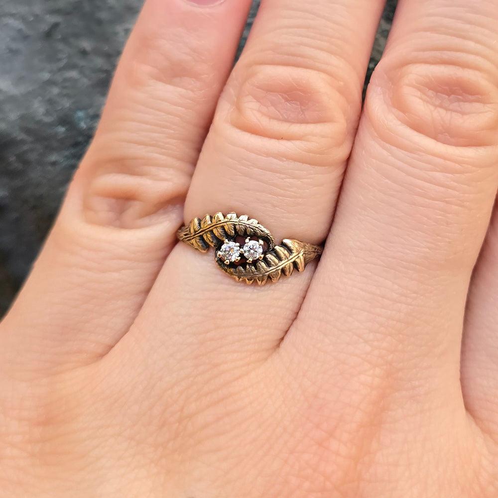 14K Yellow Gold and Diamond Ring - "Fernfinity"