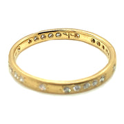 Diamond & Yellow Gold Patterned Band - "Memories Thin"