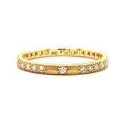 Diamond & Yellow Gold Patterned Band - "Memories Thin"