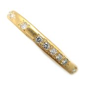 Diamond & Yellow Gold Patterned Band - "Memories Thin"