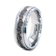 Tungsten with Mountain Engraving "Spinner" Ring