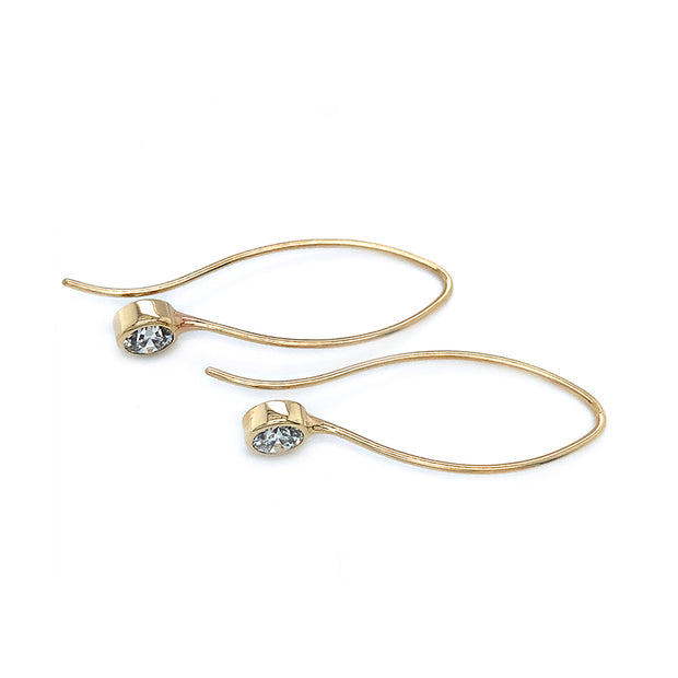 Diamond & Yellow Gold Earrings - "Baby Comet"