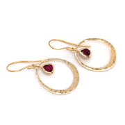 Ruby & Yellow Gold Earrings - "Ruby Glow"