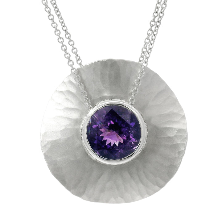 Montana Amethyst & Sterling Silver Necklace - "Oasis"