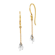 Marquise & Baguette Diamond Cluster Drop Earring