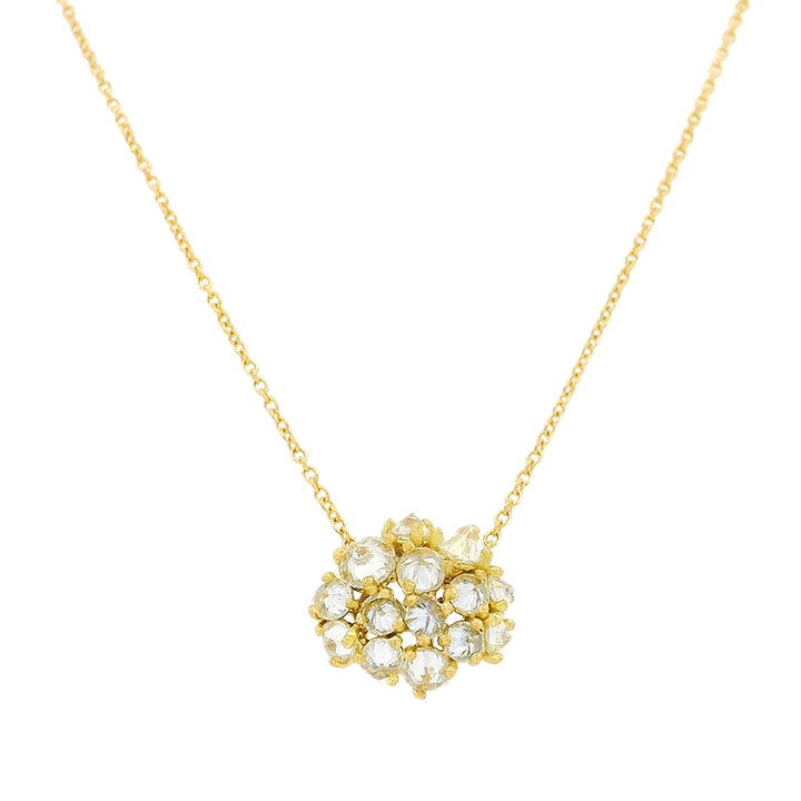 Inverted Diamond & Yellow Gold Necklace - "Untamed"