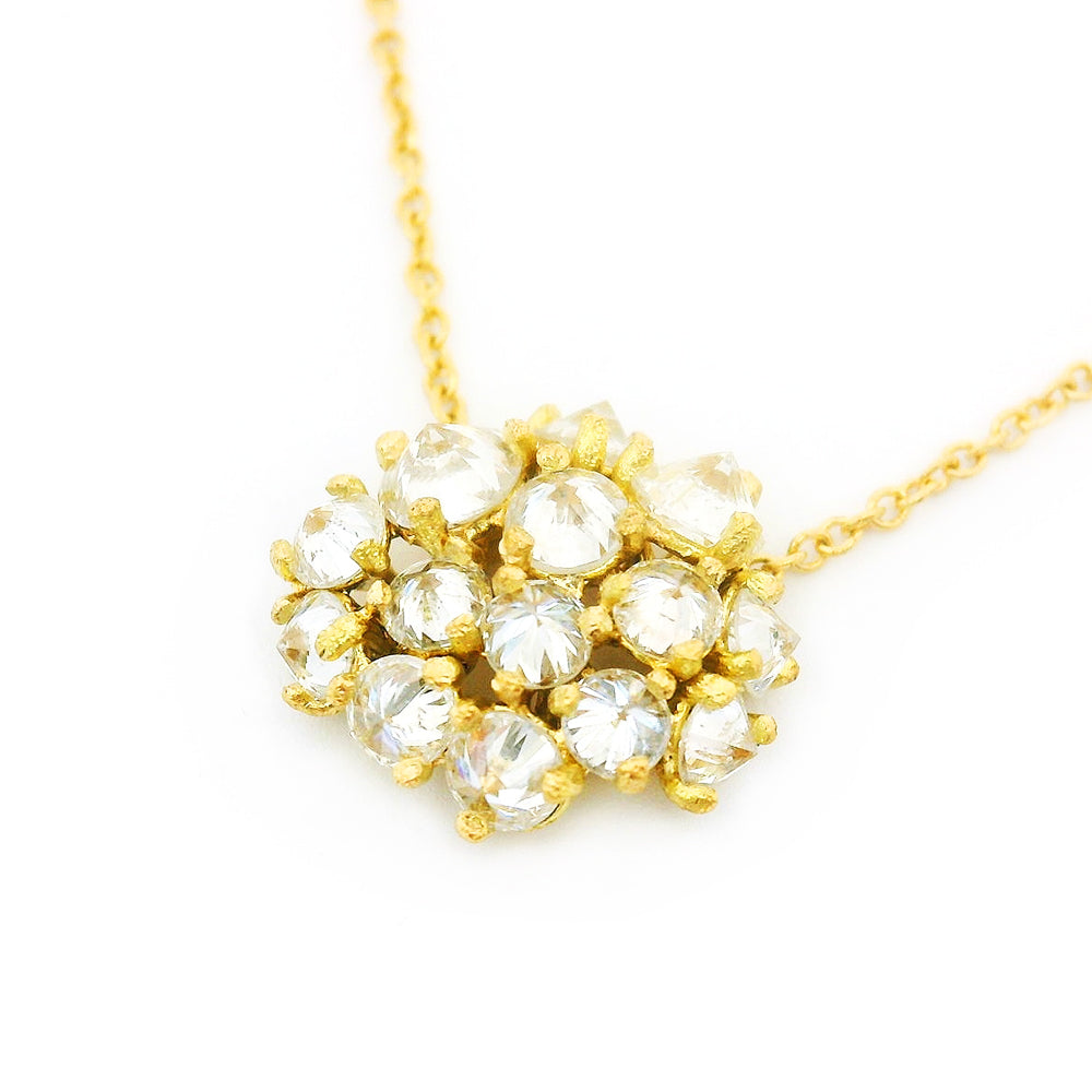 Inverted Diamond & Yellow Gold Necklace - "Untamed"