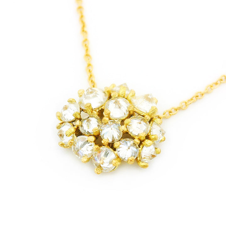 Inverted Diamond & Yellow Gold Necklace - "Untamed"