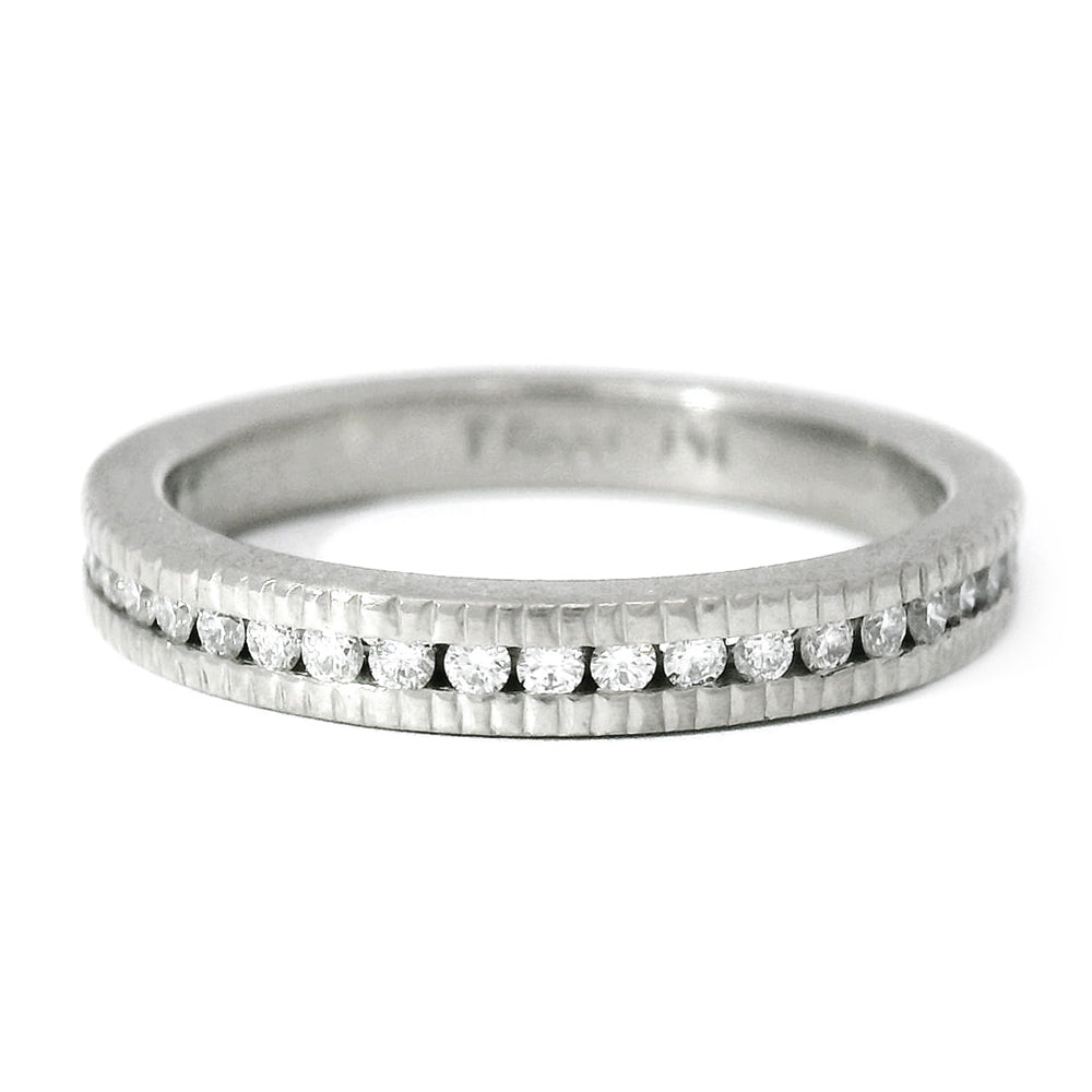 Todd Reed Palladium Raw Diamond Cube & Round Brilliant Eternity Band