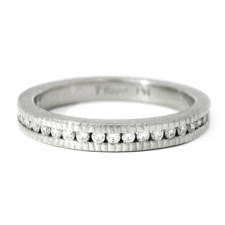 Todd Reed Palladium Raw Diamond Cube & Round Brilliant Eternity Band
