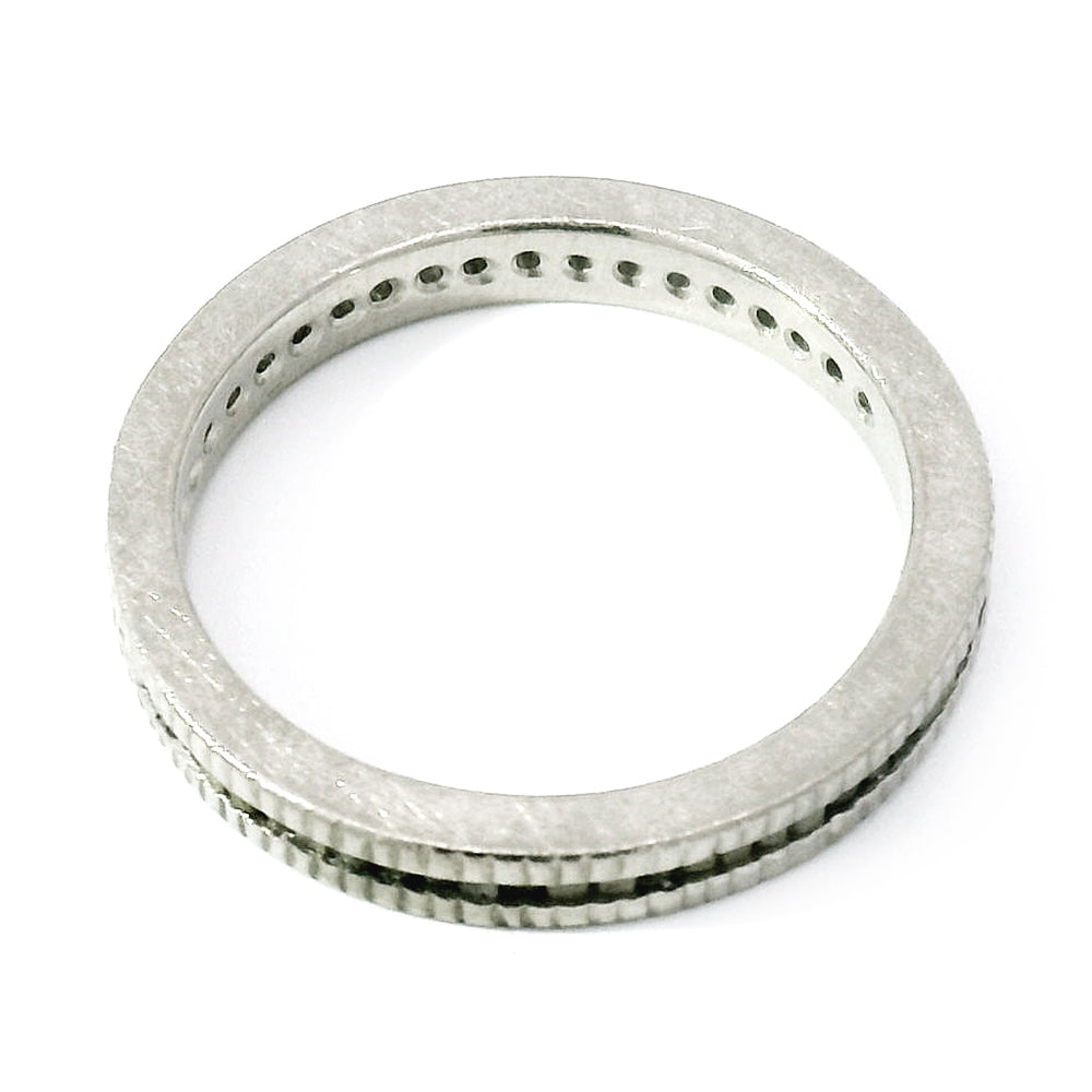 Todd Reed Palladium Raw Diamond Cube & Round Brilliant Eternity Band