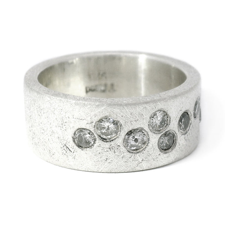 Todd Reed Sterling Silver & Diamond Band - "Scatter"
