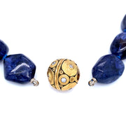 Tanzanite Beaded Necklace & Vario Clasp- "Lillies"