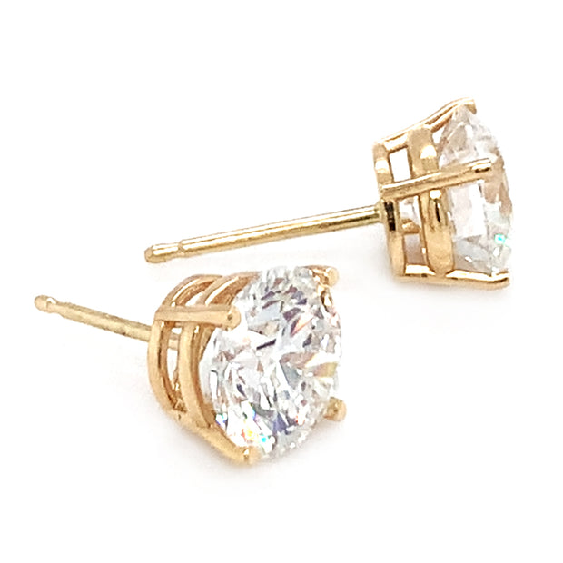 Lab Grown Diamond Stud Earrings - 4.13ctw