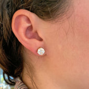 Lab Grown Diamond Stud Earrings - 4.13ctw