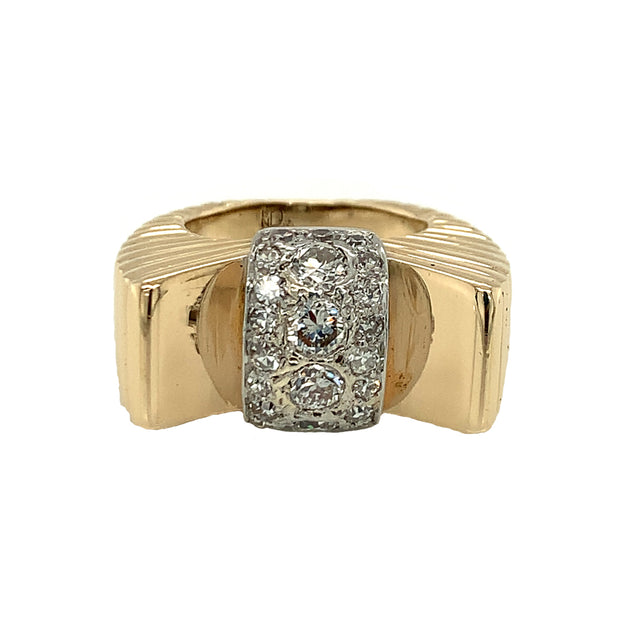 Diamond & Gold Vintage Ring- "Modern Love"