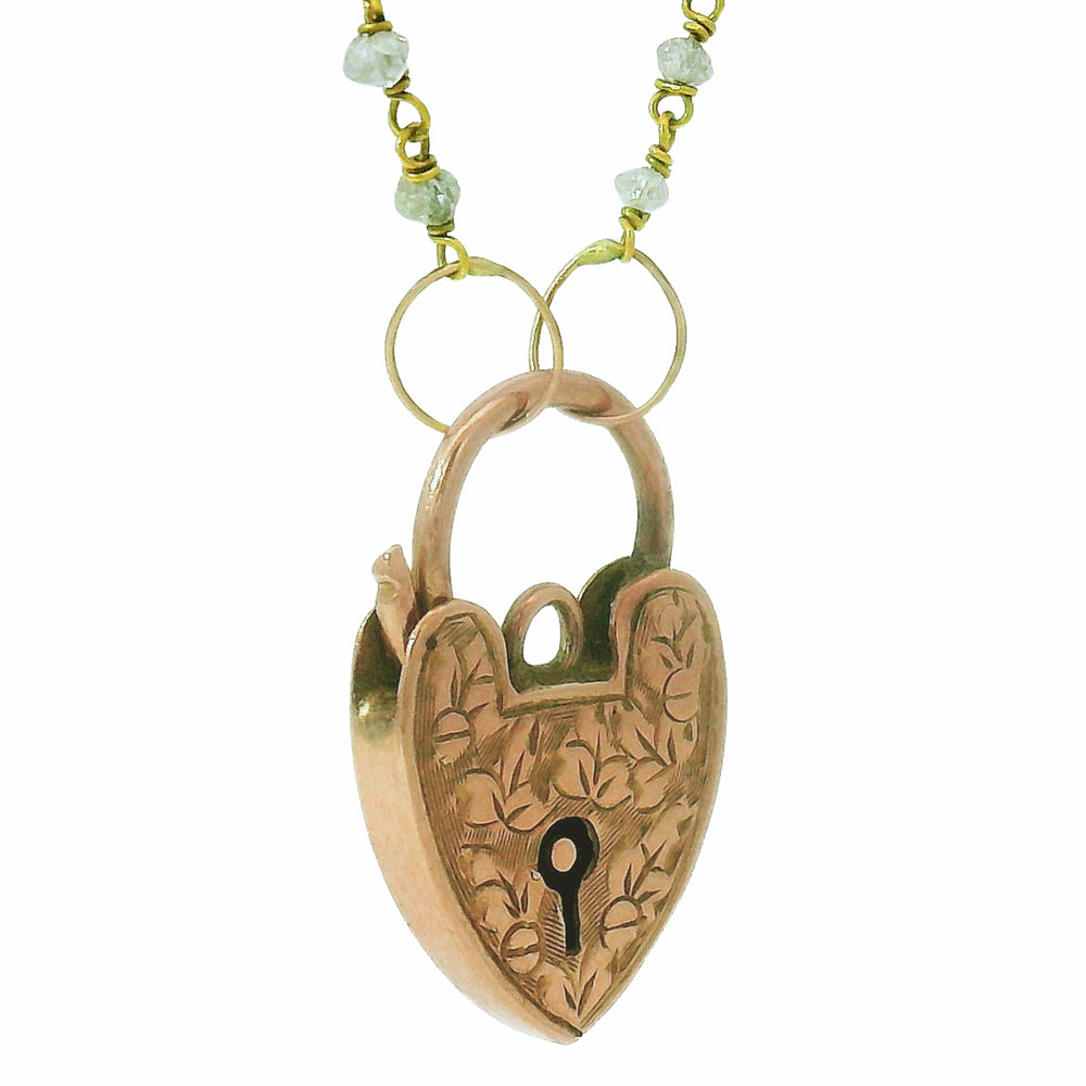 Edwardian Vintage Heart Clasp Necklace - "Treasured Heart"