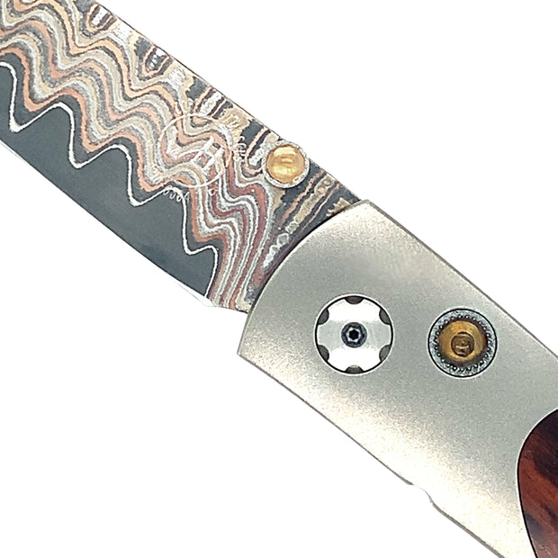 Damascus Steel & Snakewood Knife - "Red Hills"