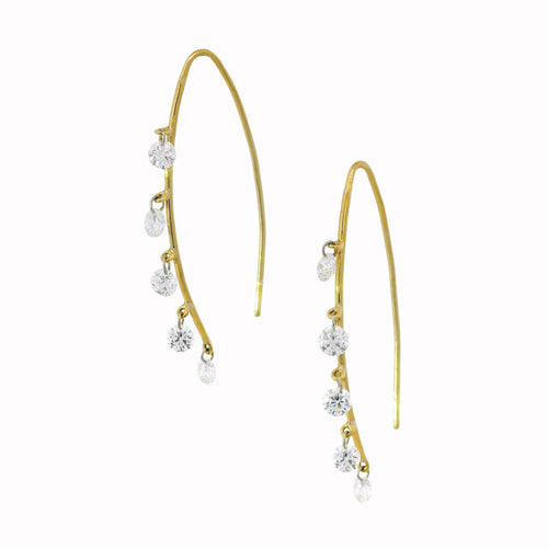 Willow Diamonds "Cascade 5" Diamond Drop Earrings