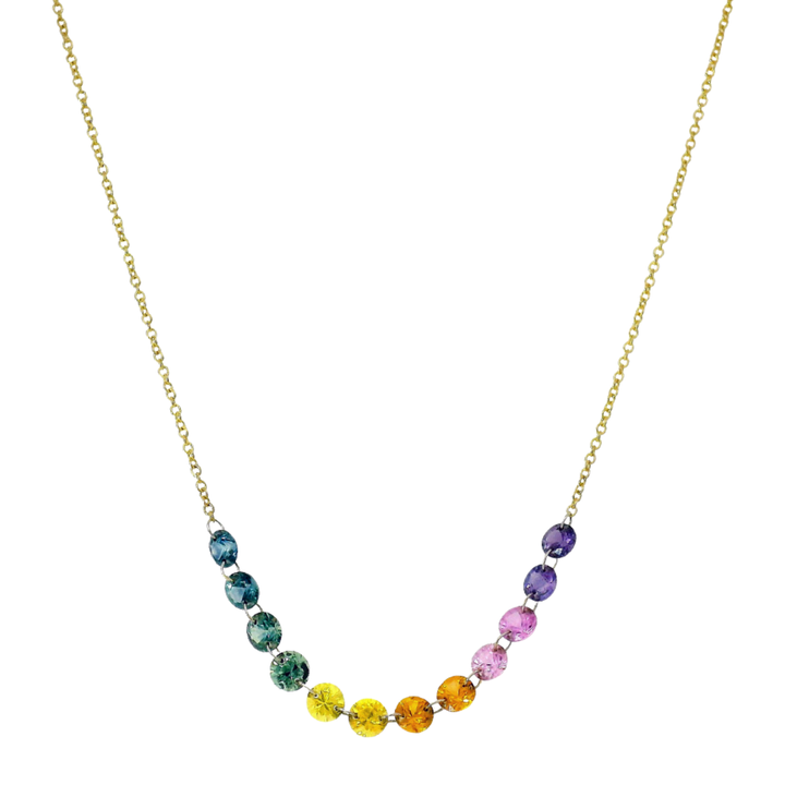 Rainbow Montana Sapphire Necklace - "Pride of Montana"