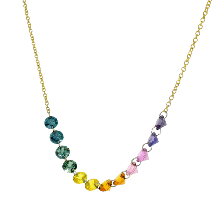 Rainbow Montana Sapphire Necklace - "Pride of Montana"