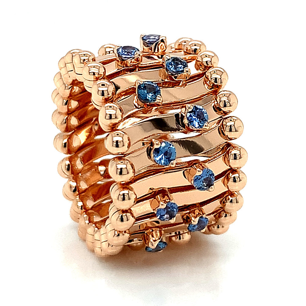 Yogo Sapphire & 18K Rose Gold Brevetto Ring-to-Bracelet
