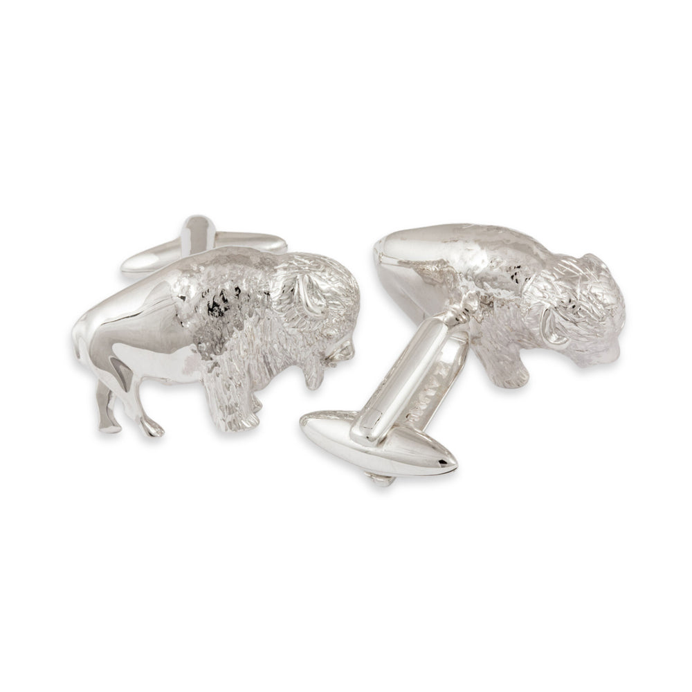 Sterling Silver Cufflinks - "Bison"