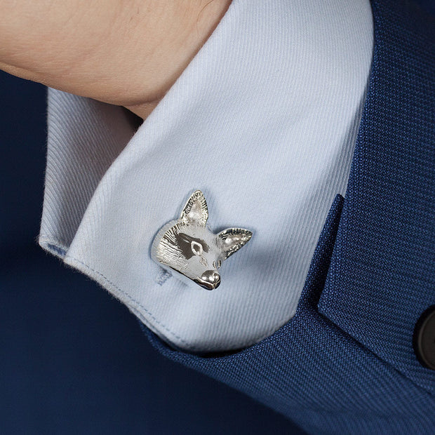 Sterling Silver Cufflinks - "Fox"