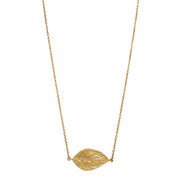 Yellow Gold Leaf Necklace - "Hint of Fall"