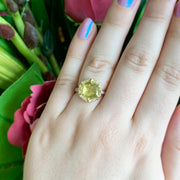 Montana Sapphire & Diamond Two-Tone Gold Engagement Ring - "Lotus Daze"