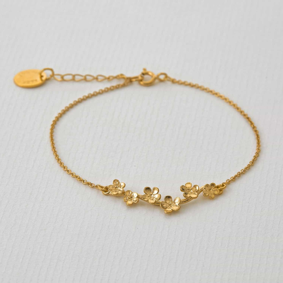Gold Vermeil Bracelet - "Forget-Me-Not"