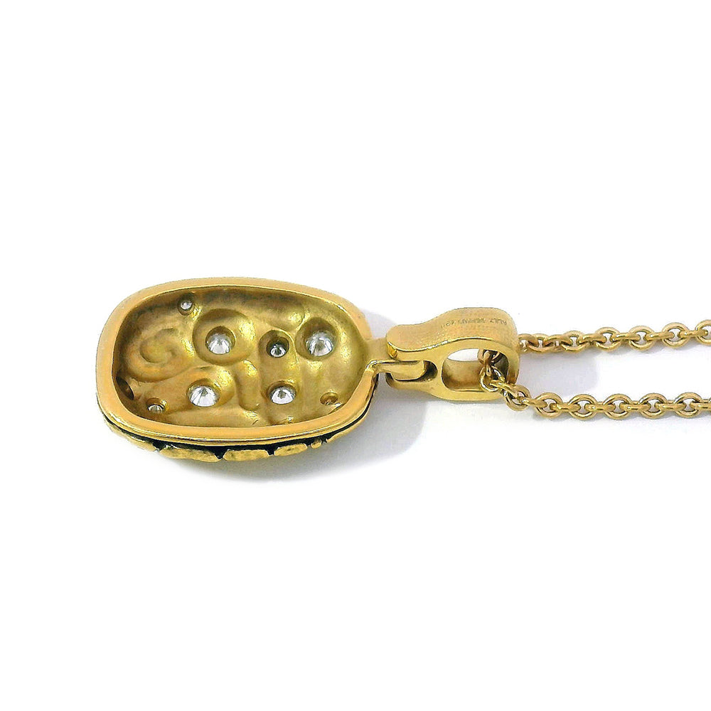 Diamond & Yellow Gold Pendant - "Flora"