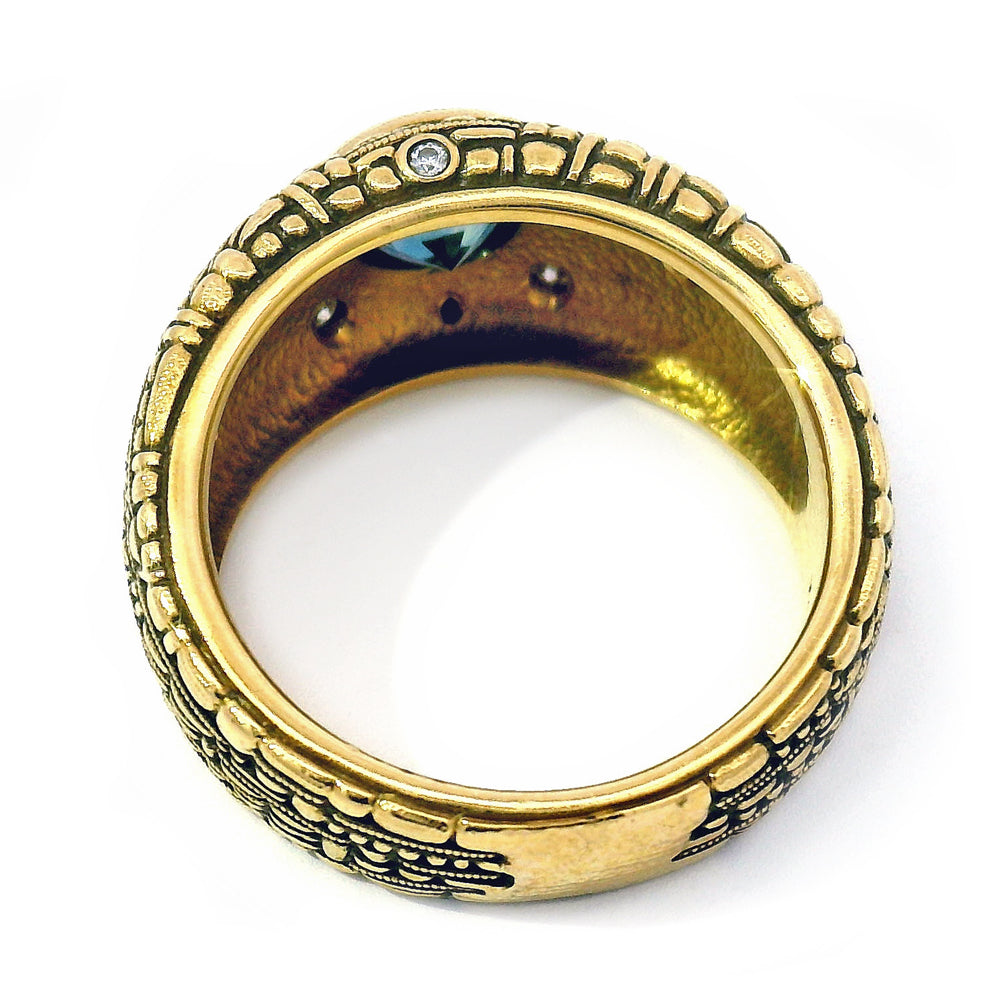 Montana Sapphire & Diamond Ring - "Starburst"