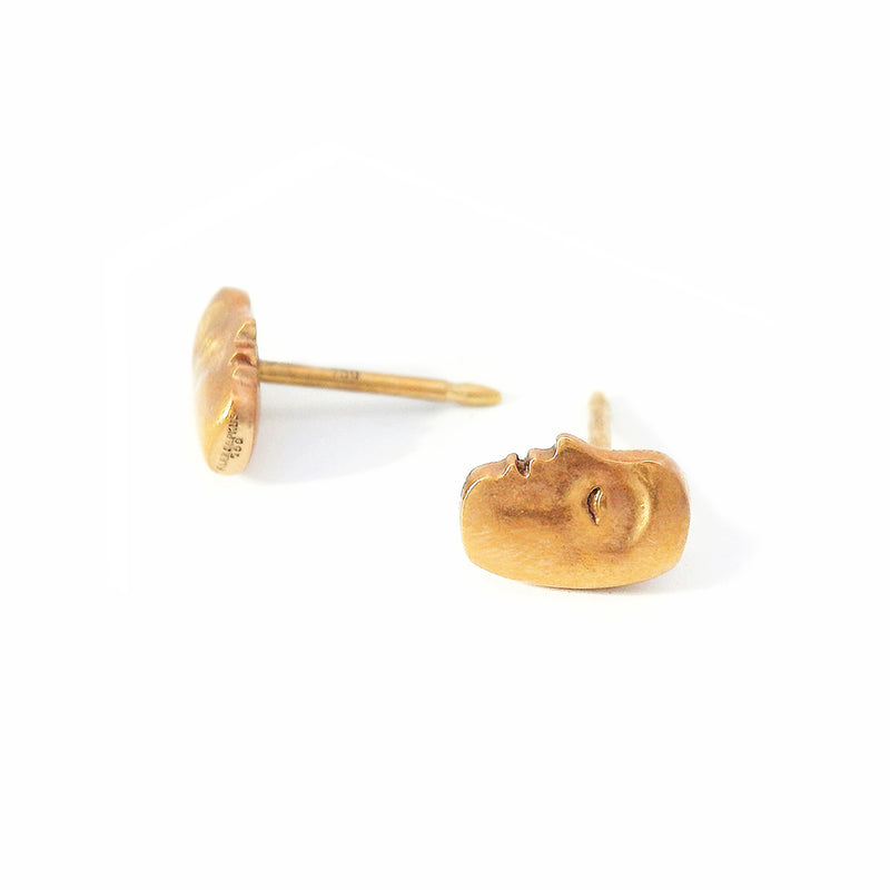 Rose Gold Stud Earrings - "The Big Sleep"