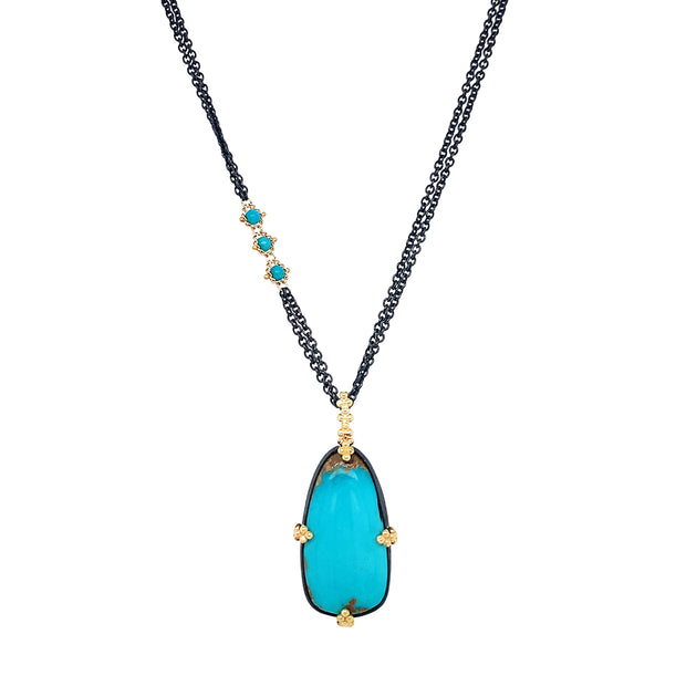 One-of-a-Kind Royston Turquoise Necklace - "Open Sea"