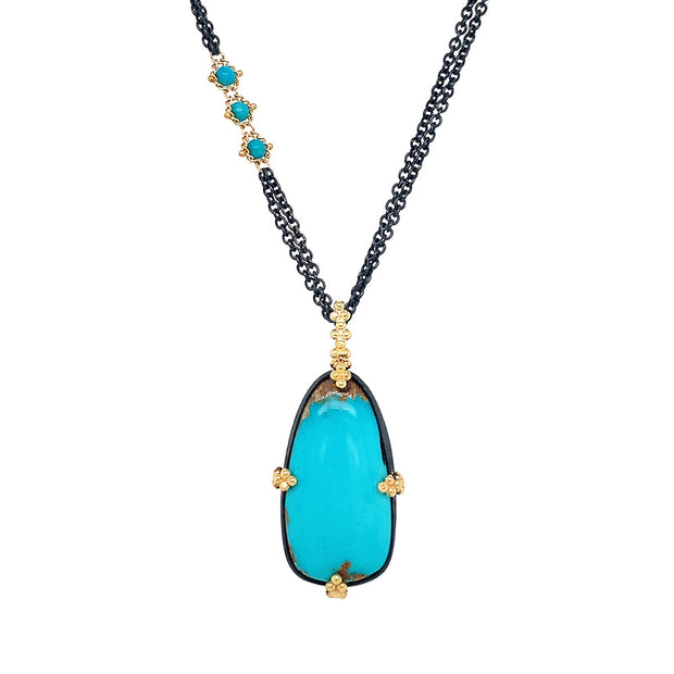 One-of-a-Kind Royston Turquoise Necklace - "Open Sea"